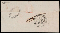 CASALPUS / TERLENGO / 17 GIU., 1847, lettera franca al confine a ...