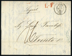 1845/49, Frankreich, zwei Portobriefe vom 10.6.1845 von Paris über ...