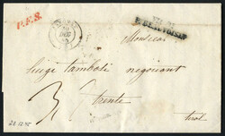 1845/49, zwei Briefe von Annonay nach Trient, vom 30.12.1845 ...