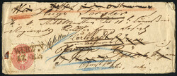 Wurzen 1866, Irrläuferbrief vom 17.9.186.. von Wurzen nach Güns, ...