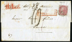 1857, Indien, Forwarder-Brief vom 17.6.1857 von Calcutta über Triest ...