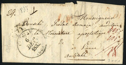 1837/39, Frankreich, zwei Teilfrankobriefe von Frankreich nach ...