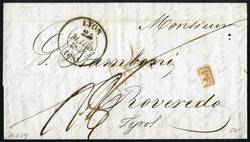 1837/39, Frankreich, zwei Teilfrankobriefe von Frankreich nach ...