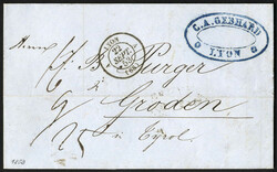 Frankreich 1853/57, Lot dreier Briefe von Lyon nach St. Ulrich in ...