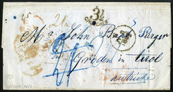 1853, Irland, Portobrief vom 8.7.1853 von Dublin mittels des ...