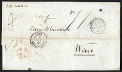 1861, Grossbritannien, Portobrief vom 29.10.1861 vonManchester über ...