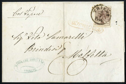 1856, Brief vom 1.7.1856 von Triest mit dem österreichischen Lloyd ...