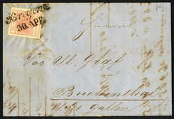1856, Brief vom 30.4.1856 von Bregenz nach Buchenthal bei St. Gallen, ...