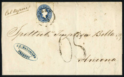 1862, Brief vom 12.2.1862 von Triest mit dem österr. Lloyd nach ...