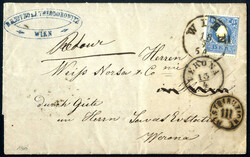 1860, kompletter Brief vom 18.9.1860 von Wien nach Verona, frankiert ...