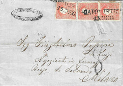 1859, kompletter Brief vom 13.12.1859 von Capodistria nach Mailand, ...