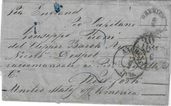 Zara 1860, Brief aus Orebich am 5.2. über Zara und Aachen nach ...