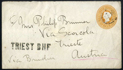 1900, Ganzsachenumschlag zu 2 Annas und 6 P als Express von Toongee ...