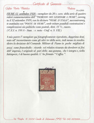 1920, Ingresso dei Legionari a Fiume con la dicitura FIUME D'Italia, ...