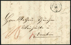 Schweiz 1850/63: Lot dreier Portoriefe aus der Schweiz nach Dornbirn ...