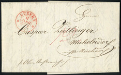 Schweiz 1850/63: Lot dreier Portoriefe aus der Schweiz nach Dornbirn ...