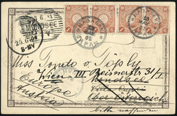 1901, Postkarte vom 18.5.1901 von Nagasaki nach Mondsee, frankiert ...