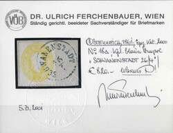 Schwanenstadt 26.4., Blauer Einkreisstempel auf 2 Kreuzer Briefstück ...