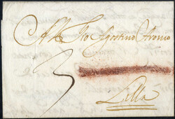 1687, lettera da Venezia del 9.10 instradata via Trento, Bolzano, ...