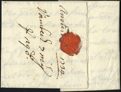 1734, Schnörkel-Brief von Amsterdam am 7.5. nach Florenz (Toscana), ...