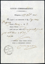 1844, itinerario di marcia per il conte Neipperg da Milano a Soncino, ...