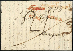 1844/47, quattro lettere dirette a Bologna (Stato Pontificio), una ...