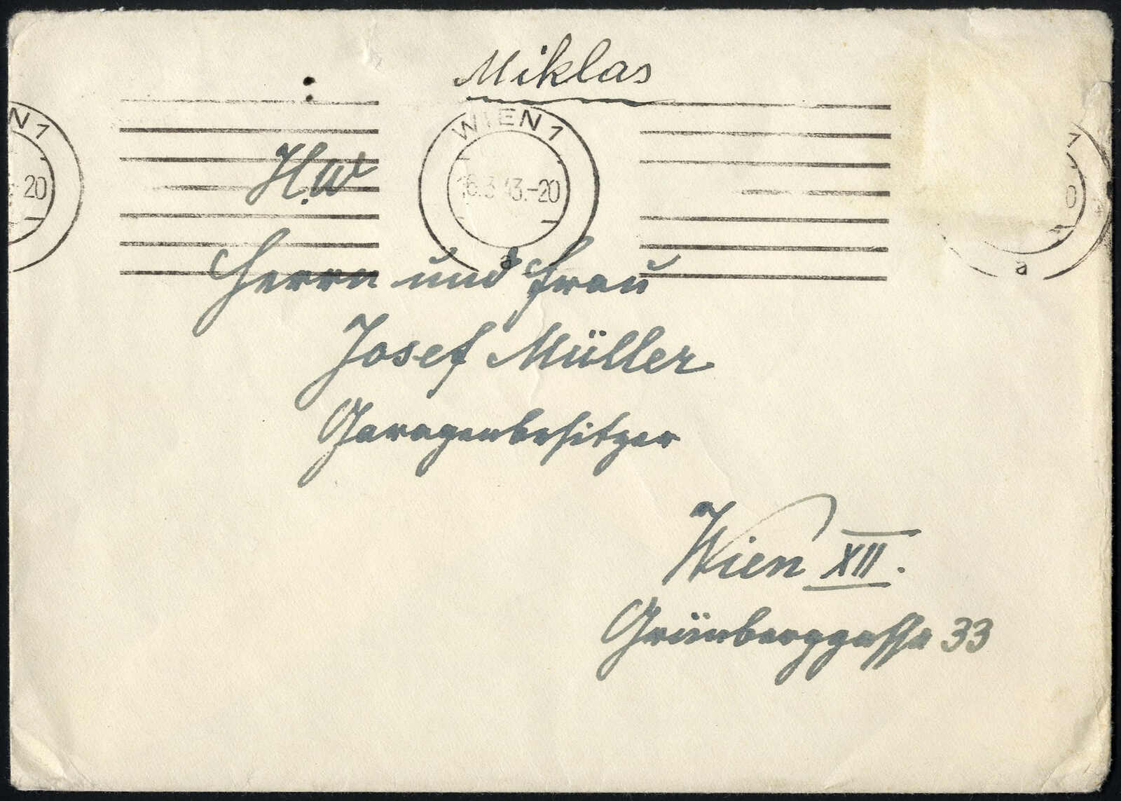 MIKLAS WILHELM, Österreichischer Politiker, Bundespräsident, 1943, ...