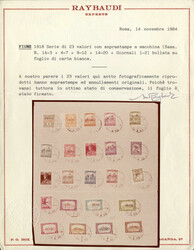 1918/1919, Ungheria soprastampati a macchina, 23 valori su carta ...