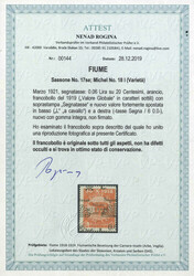 1921, segnatasse 0,06 Lira su 20 Cent. arancio, soprastampa ...