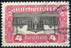 1919/21, 4 Kronen rosa / schwarz, Freimarken-Ausgabe Parlament, LZ 12 ...