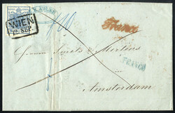 1851851, kompletter Brief vom 12.9.1851 von Wien nach Amsterdam, ...