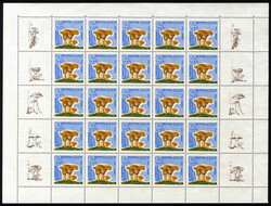 1964, Pilze, komplette Serie 5 Werte auf Lackpapier in Bögen selten ...