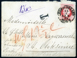 1875, kleiner Briefumschlag (mit Inhalt) vom 15.9.1875 von ...