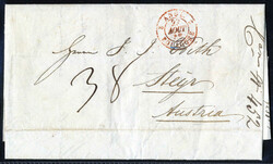 1845/62, Lot mit acht Briefen von Grossbritannien nach Österreich, ...