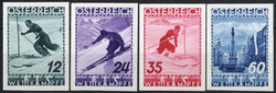 1936, FIS II, komplette Serie der vier postfrischen ungezähnten ...