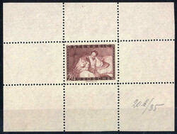 1935, Muttertag 24 Gr. Rotbraun, gezähnter ungummierter Einzelabzug ...