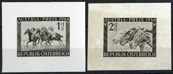 1946, Austria-Preis, fünf Fotoproben, rückseitig mit Nummern aus ...