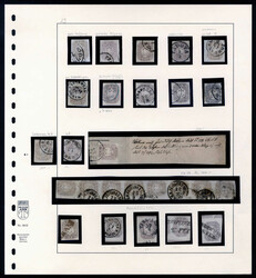 1863, Zeitungsmarke Doppeladler im Achteck, schöne Zusammenstellung ...