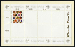 1990, Tag der Briefmarke 7+3 S., Kleinbogen ohne gedruckte ...
