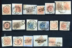 1850, Abstempelungslot von Niederösterreich mit ca. 40 Briefstücken ...