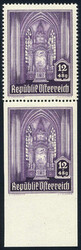 1946, Stephansdom 12+48 Gr., postfrisches senkrechtes Paar, wobei die ...