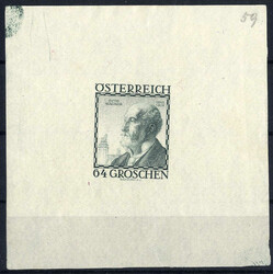 1934, Otto Wagner 64 Gr., ungezähnter Einzelabzug in Grün, ANK 596 ...