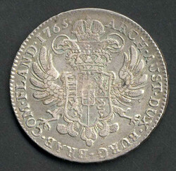 Österreichisch-Niederlande Kronenthaler, 1765, Hall, ErhaltungS/SS, ...