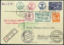 1933, 2. Südamerikafahrt Zuleitung Rumänien; Karte vom 30.5.1933 ...