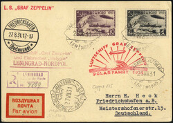 1931, Polarfahrt des Luftschiffes Graf Zeppelin: zwei rekommandierte ...