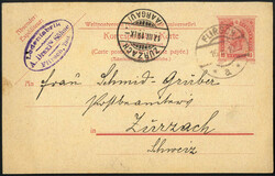 1894/1918, Lot von 11 Briefen und 6 Karten mit Destination Schweiz, ...
