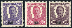1919, Feldpostausgabe 1918 mit Aufdruck in rumänischer Währung, ...