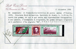 1933, Servizio di Stato trittico Crociera Nord-Atlantica conbordo di ...