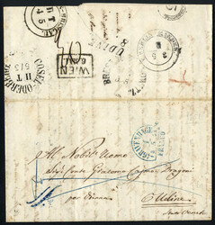 1851, kompletter Franco-Brief vom 30.4.1851 von Den Haag über ...