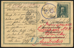 1916/17, zwei Postkarten an das Kriegsgefangenenlager in Liverpool ...